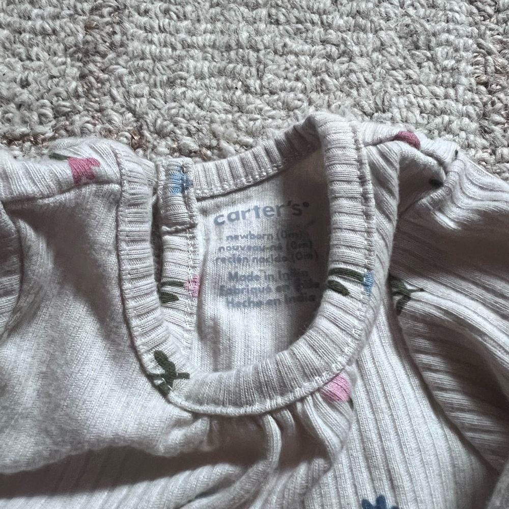 Carter's Beige Ribbed Baby Pants - Picture 3 of 4